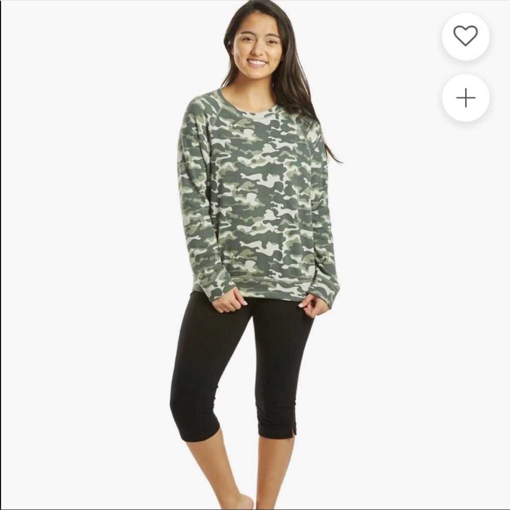 Spiritual Gangster Old School Camo Raglan light sweatshirt